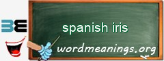 WordMeaning blackboard for spanish iris